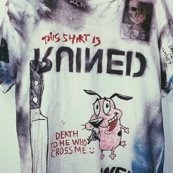 Acne Studios Other - CUSTOM 1 OF 1 “RUINED” ACNE WHITE TEE